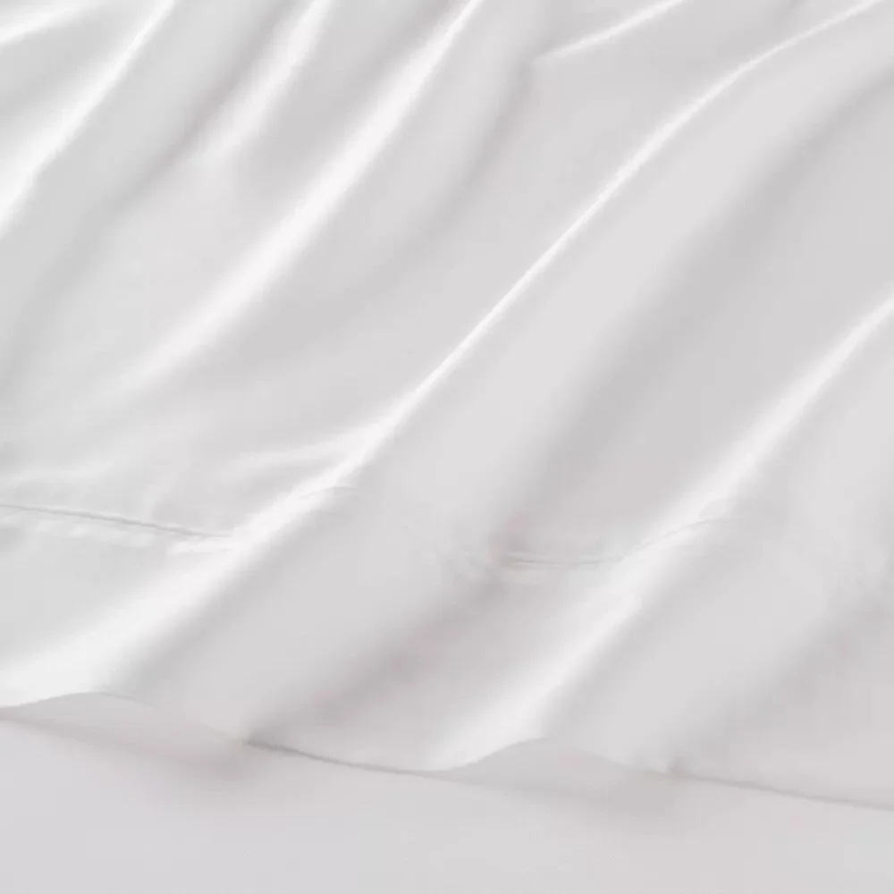 Threshold Cool Tencel Lyocell True White Twin or Twin XL Size 3 Piece Sheet Set